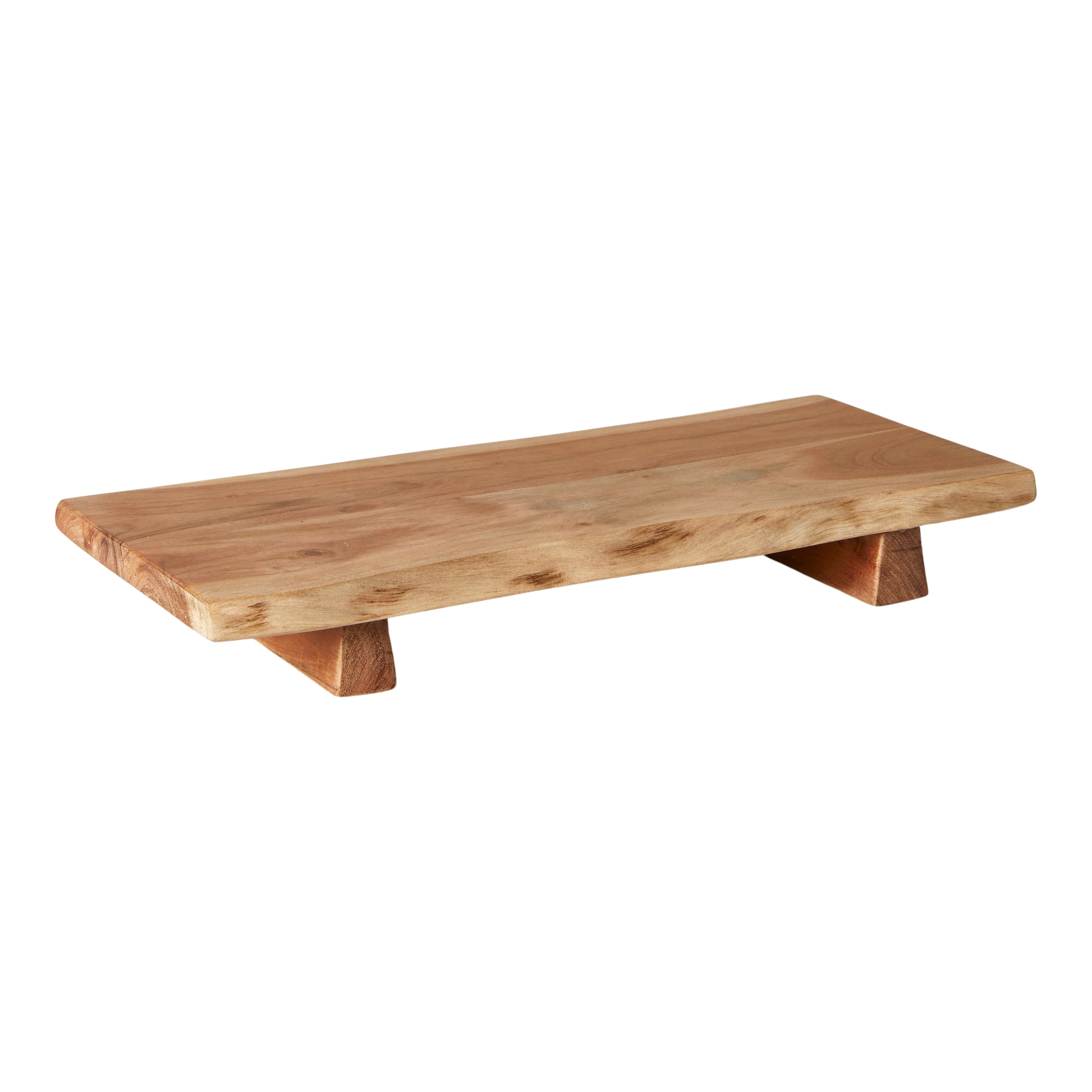 Servierbrett mit Beinen 40x20x5 cm Akazienholz natur