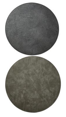 Wendbares Platzset - PU Ø38cm schwarz/grau