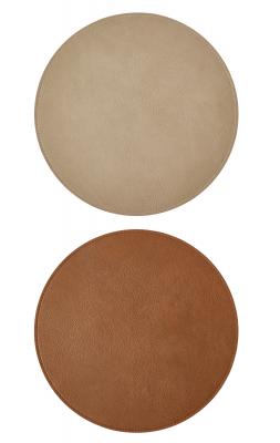 Wendbares Platzset – PU Ø38 cm Tabak/Sand