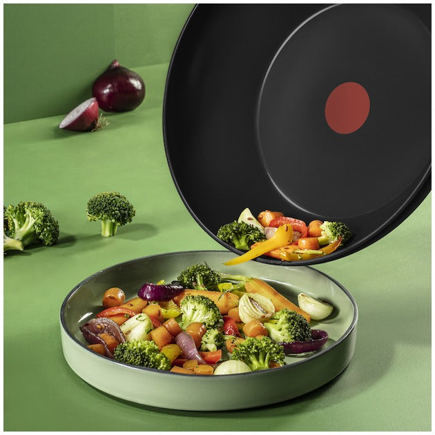 Tefal - Renew Wok aus schwarzer Keramik, 28 cm