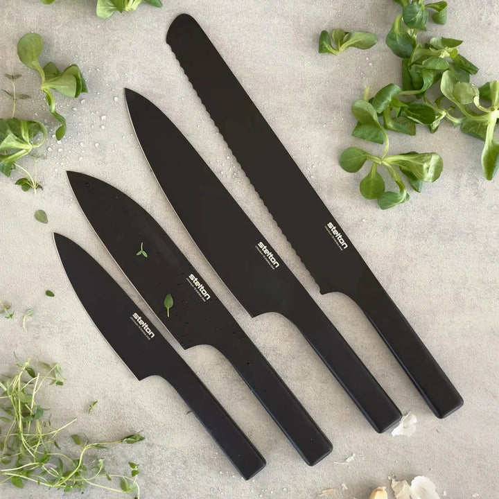 Stelton - Knivsæt Pure Black 4 dele
