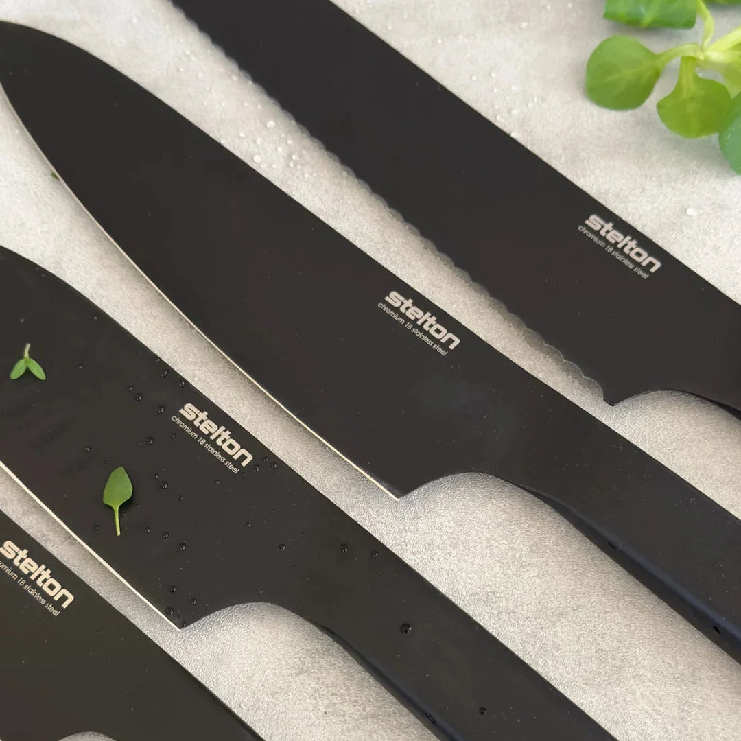Stelton - Knivsæt Pure Black 4 dele