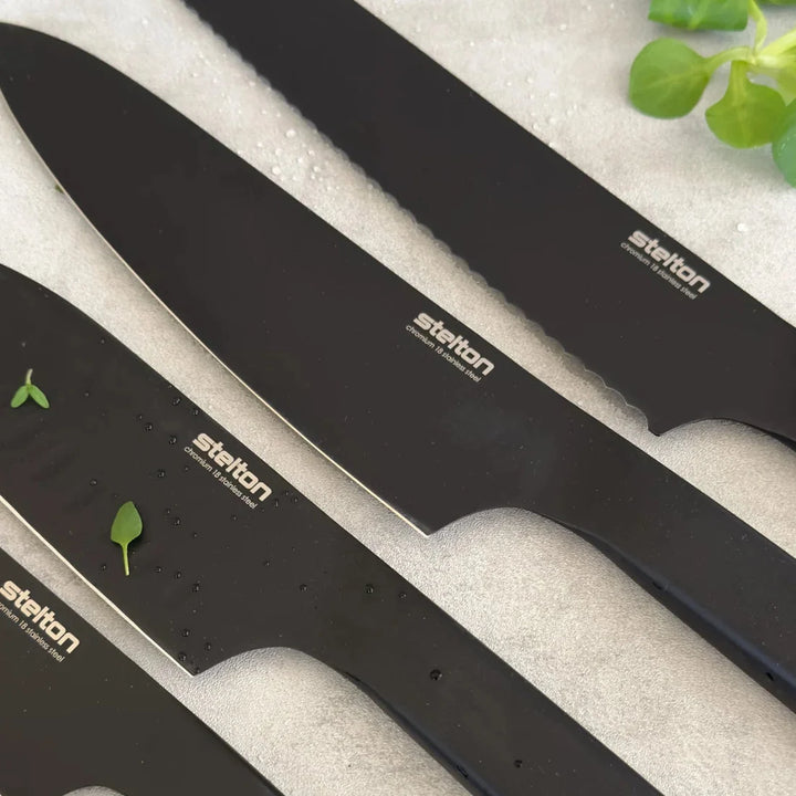Stelton - Knivsæt Pure Black 4 dele