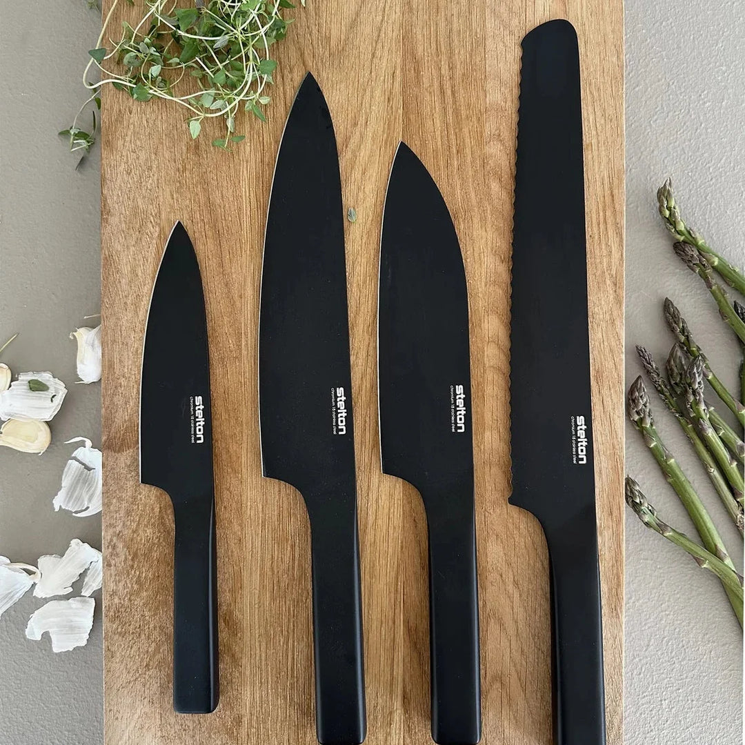 Stelton - Knivsæt Pure Black 4 dele