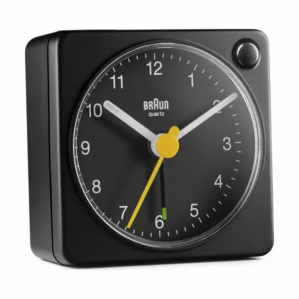 Braun Classic - Wecker BC02XB Quarz quadratisch - Schwarz