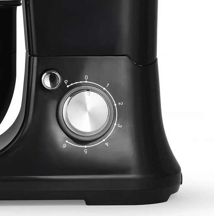 Haws - Keukenmachine, roestvrijstalen kom van 5 liter, 6 snelheden, 3 deeghaken, 1200 W, zwart