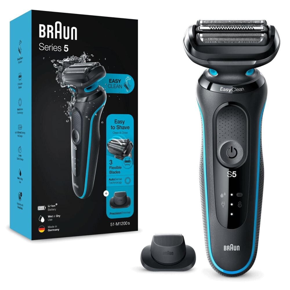 Braun Series 5 51-M1200s Rasierer/Trimmer, Schwarz, Blau