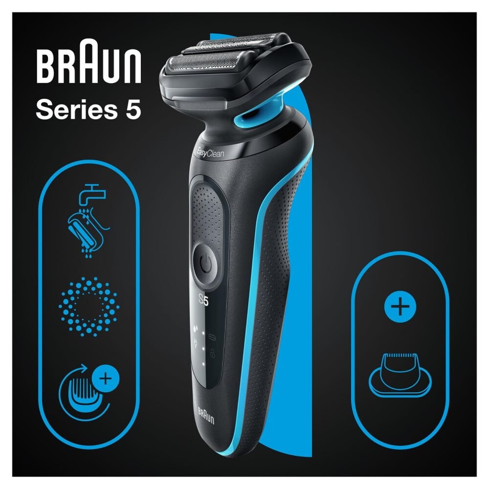 Braun Series 5 51-M1200s Rasierer/Trimmer, Schwarz, Blau