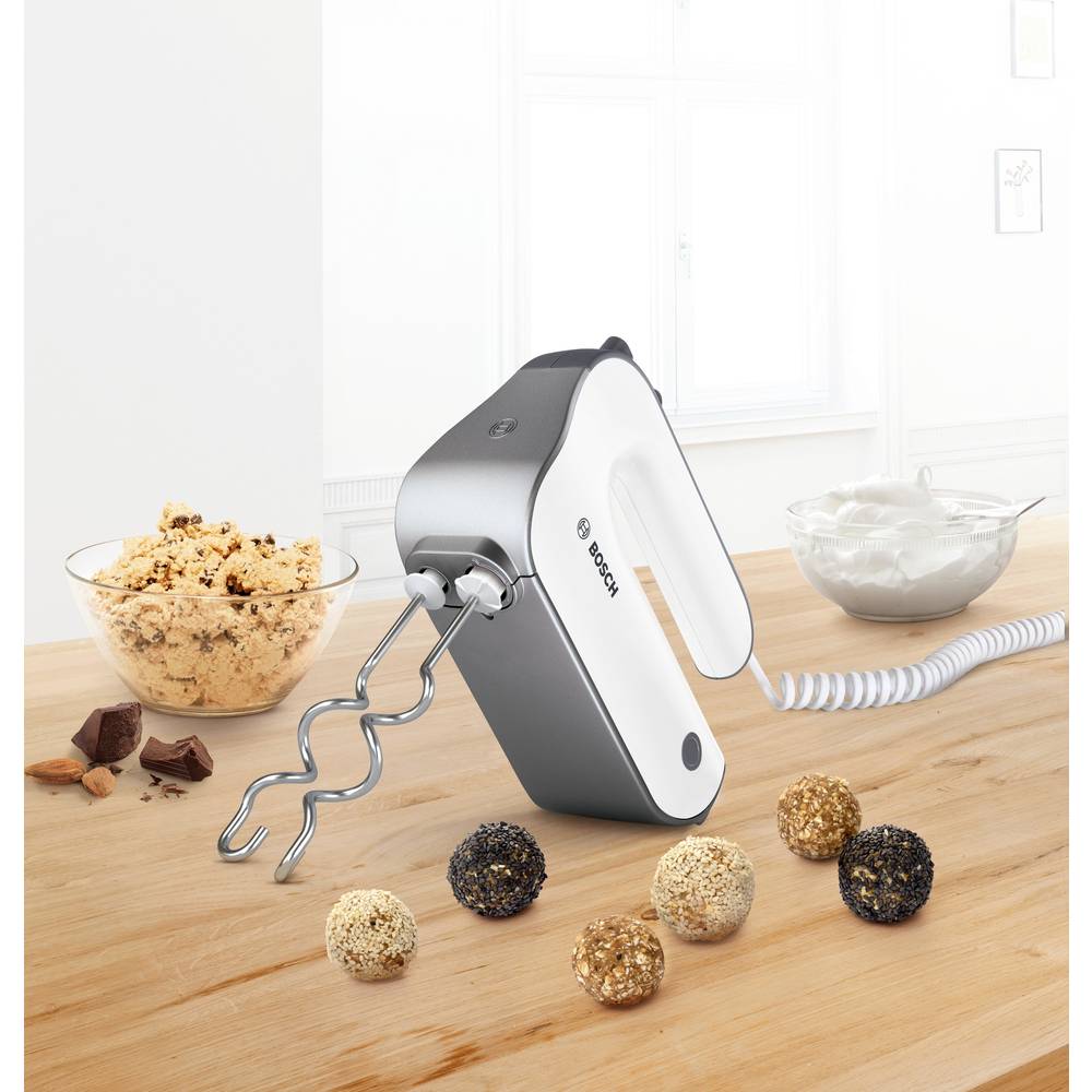 Bosch - Handmixer 850W wit met spiraalkabel - MFQ49300
