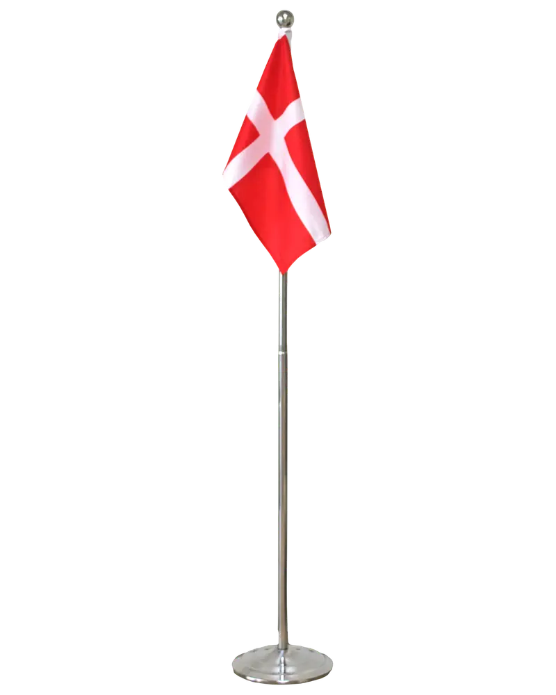 Bodenfahne aus Metall - Dannebrog 108-192 cm