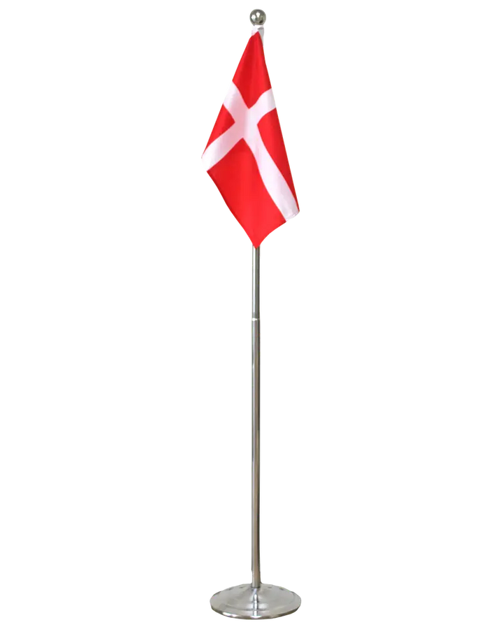 Bodenfahne aus Metall - Dannebrog 108-192 cm