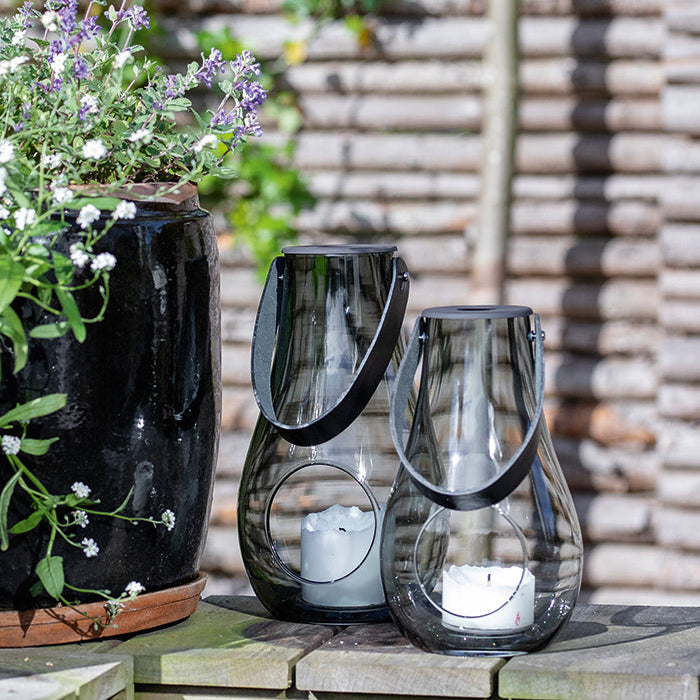 Holmegaard - Design mit Licht Laterne 25 cm Rauch