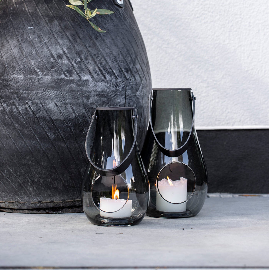 Holmegaard - Design mit Licht Laterne 29 cm Rauchglas