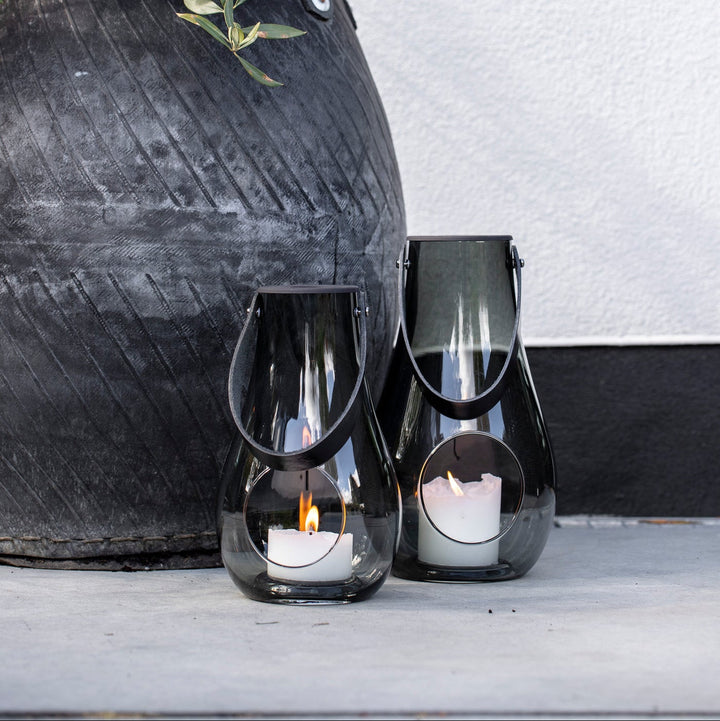 Holmegaard - Design mit Licht Laterne 29 cm Rauchglas
