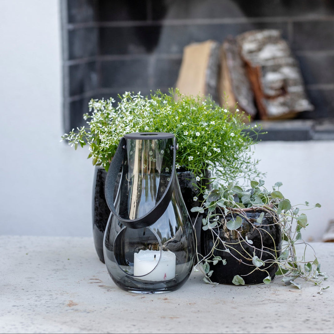 Holmegaard - Design mit Licht Laterne 25 cm Rauch
