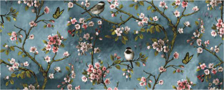 Wachstuch „Sparrow“ – 140 cm – 20 m pro Rolle – Blau