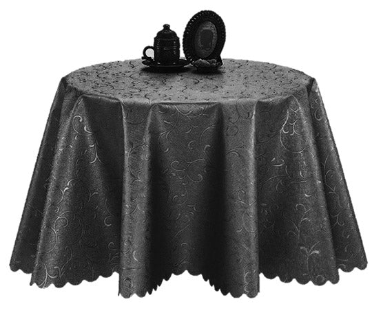 Schwarze, gemusterte Wachstuchplane – 140 cm x 20 m