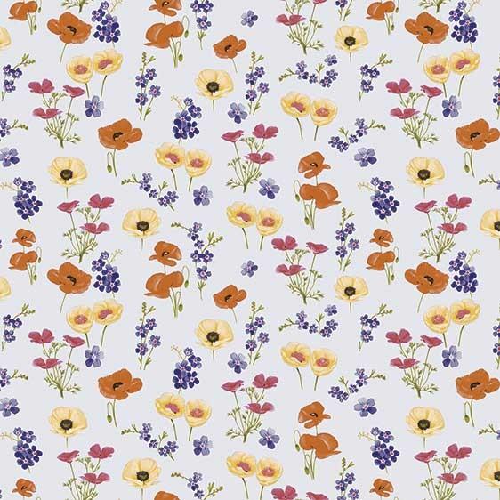 Mohnblumen aus Wachstuch, 140 cm