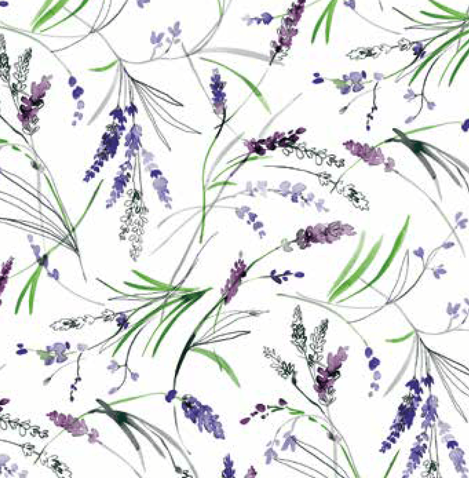 Wachstuch mit Lavendel – 140 cm.