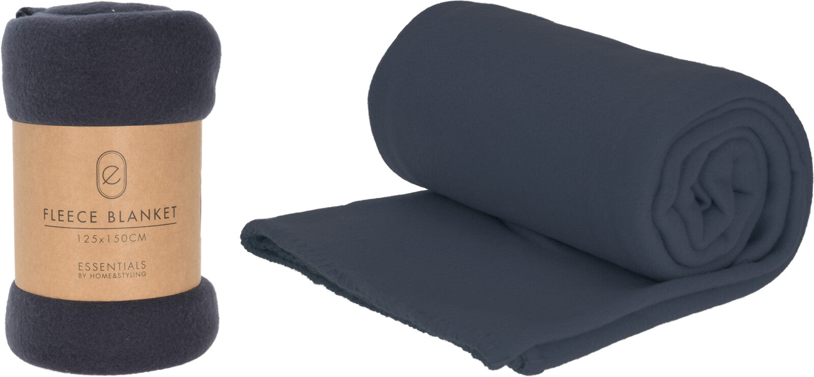 Essentials – Fleecedecke 125 x 150 cm – Dunkelblau