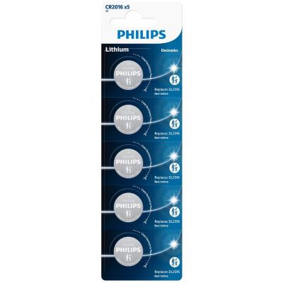 Philips Knopfzellenbatterien CR2016 5 Stück.