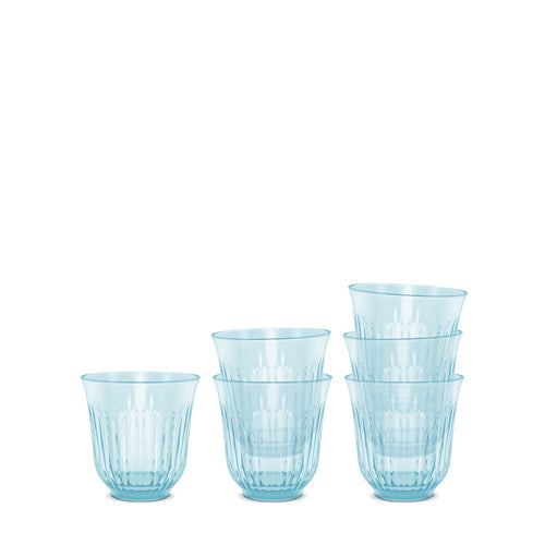 Lyngby - Trinkglas 26 cl - blaues Glas, 6er-Pack