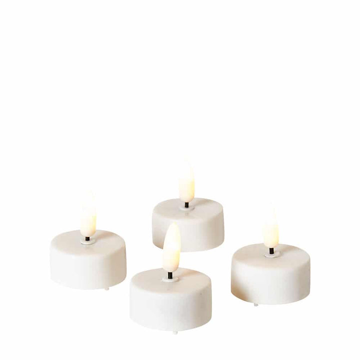 Conzept - LED-Teelicht mit 3D-Flamme und Fernbedienungsfunktion - 4 Stück.