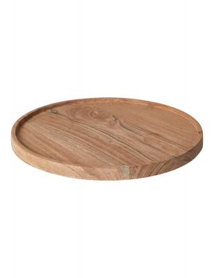 Schale mit rundem Rand, Ø 25 cm, Akazienholz, natur