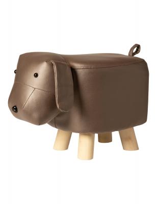 Hundehocker mit Holzbeinen 45x25x30 cm PU braun