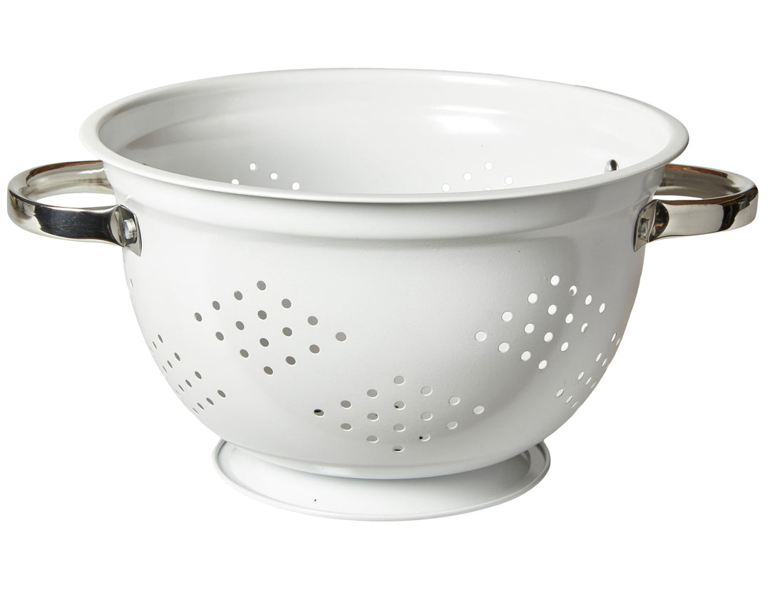 Retro-Sieb/Abtropfsieb Ø25 cm Stahl weiß