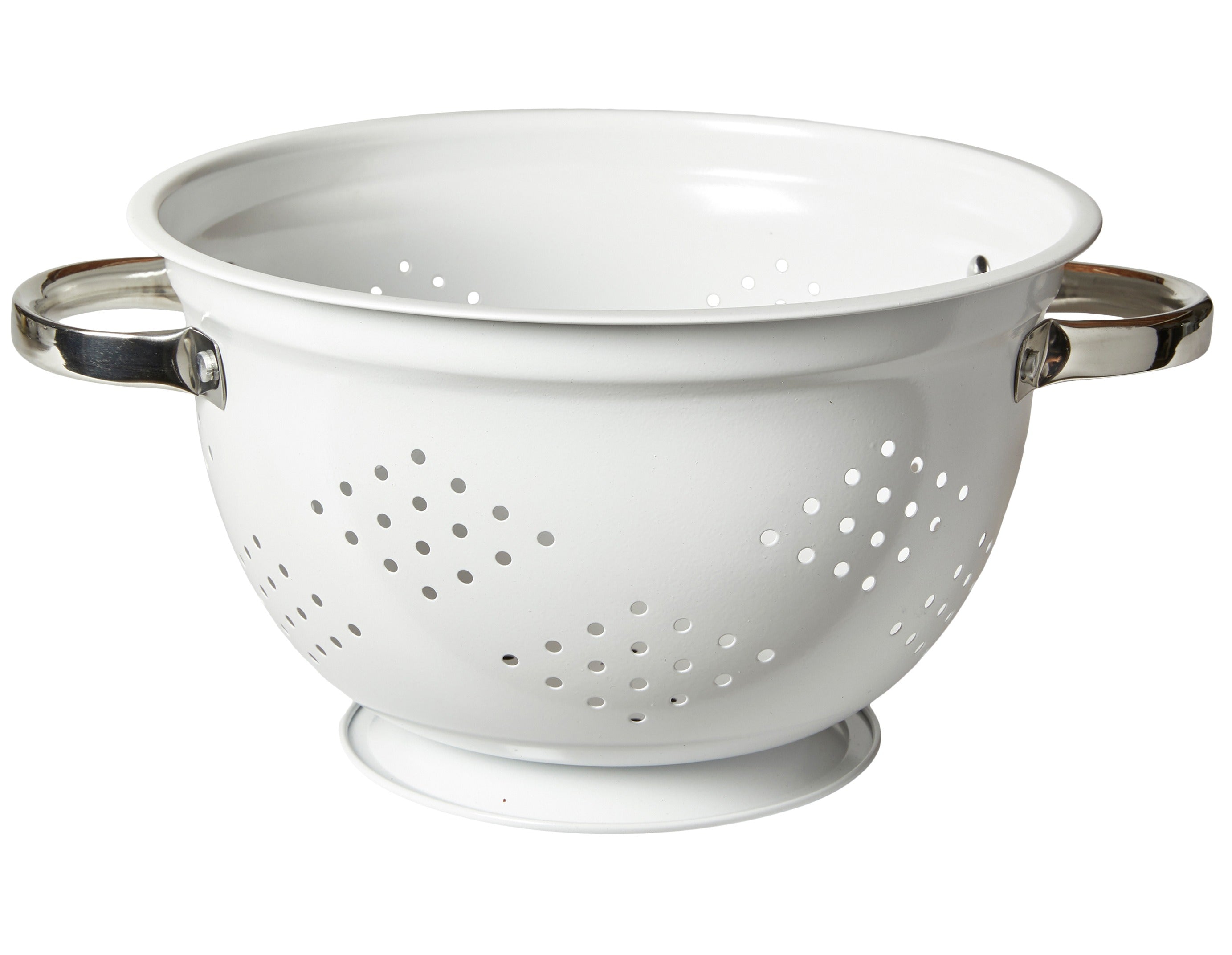 Retro-Sieb/Abtropfsieb Ø25 cm Stahl weiß