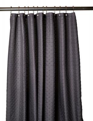Duschvorhang inkl. Ringe 180x200 cm Polyester schwarz