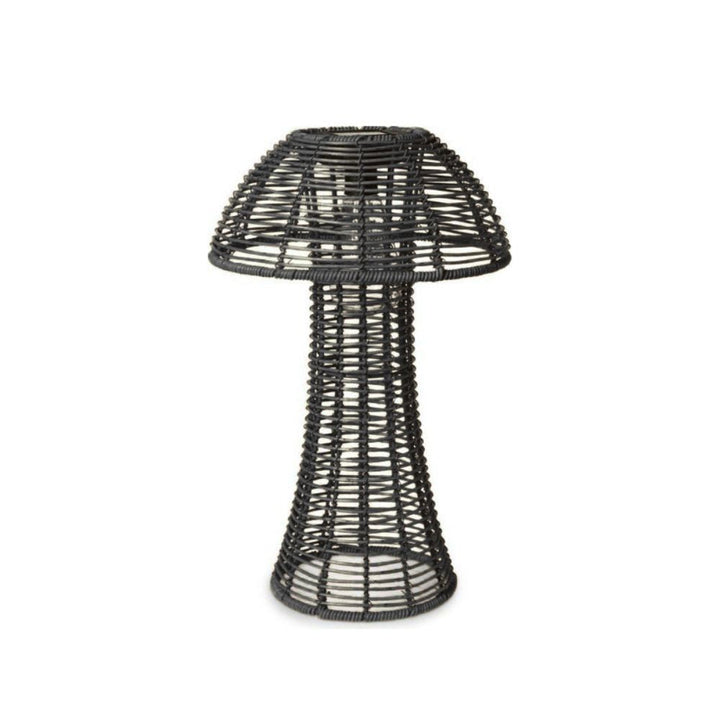 Solar lanterne mushroom stor - sort