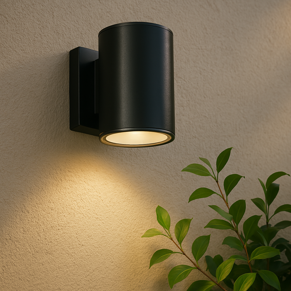 Solar-Wandleuchte 1 x LED 12x11x12 cm schwarz