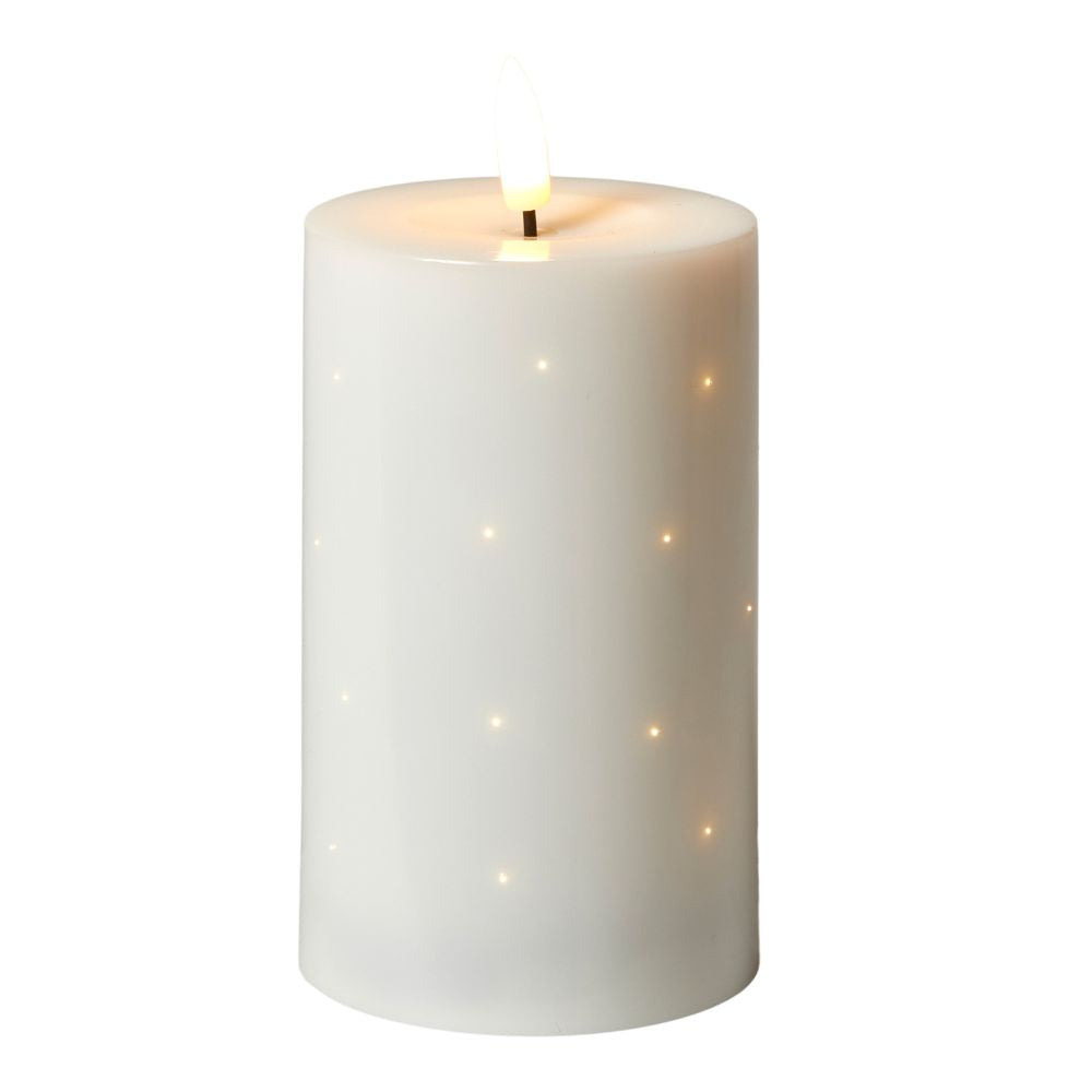 LED-Stumpenkerze mit Twinkle - groß