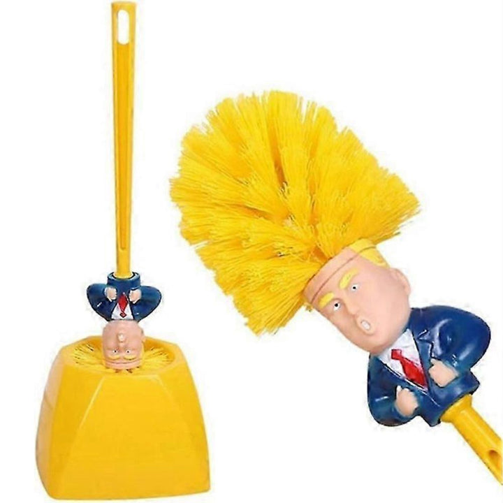 Trump-Toilettenbürste mit gelben Borsten – aus Kunststoff