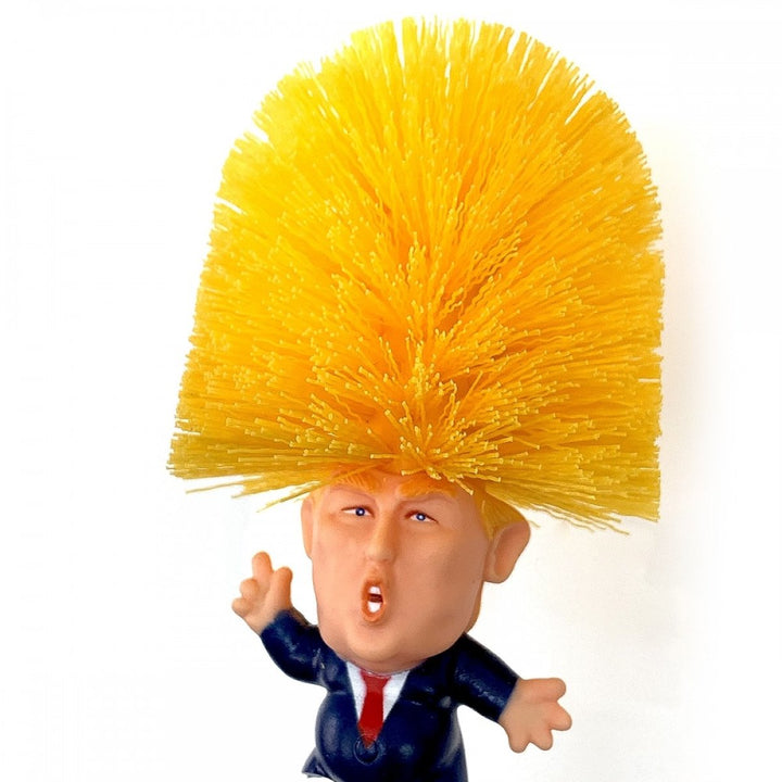 Trump-Toilettenbürste mit gelben Borsten – aus Kunststoff