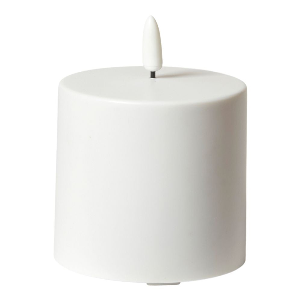 LED Blockkerze 3D Flamme - Ø8x7,5 cm