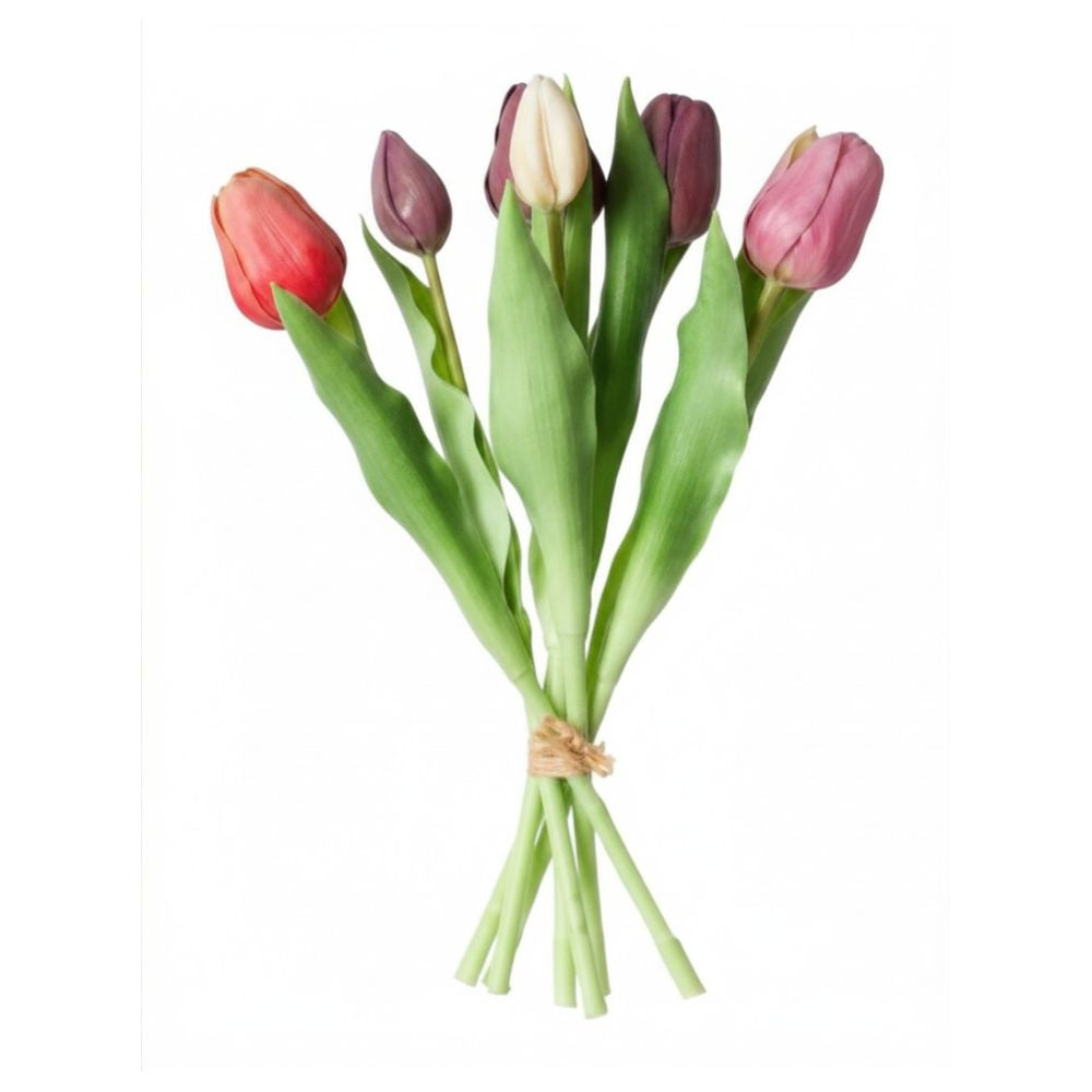 Tulipan buket 7 stk. 31 cm multi rosa/lilla
