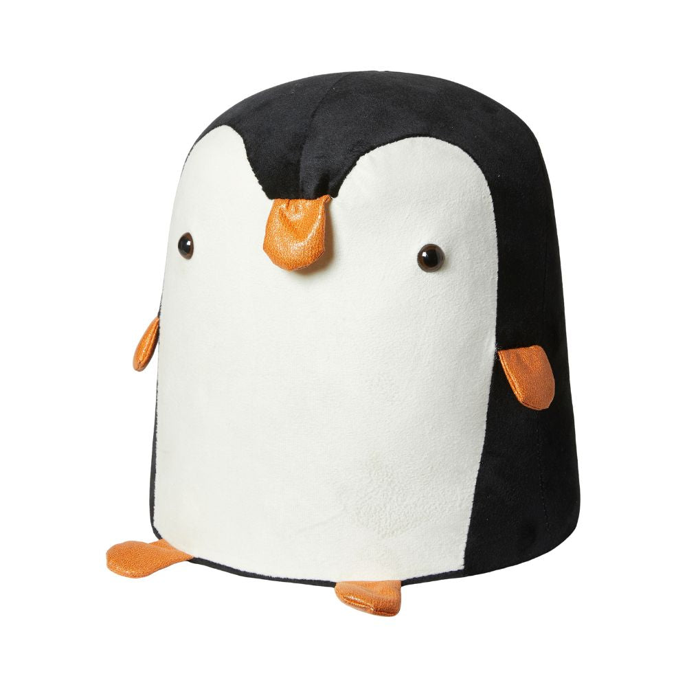 Pinguïn poef 29x29 cm zwart