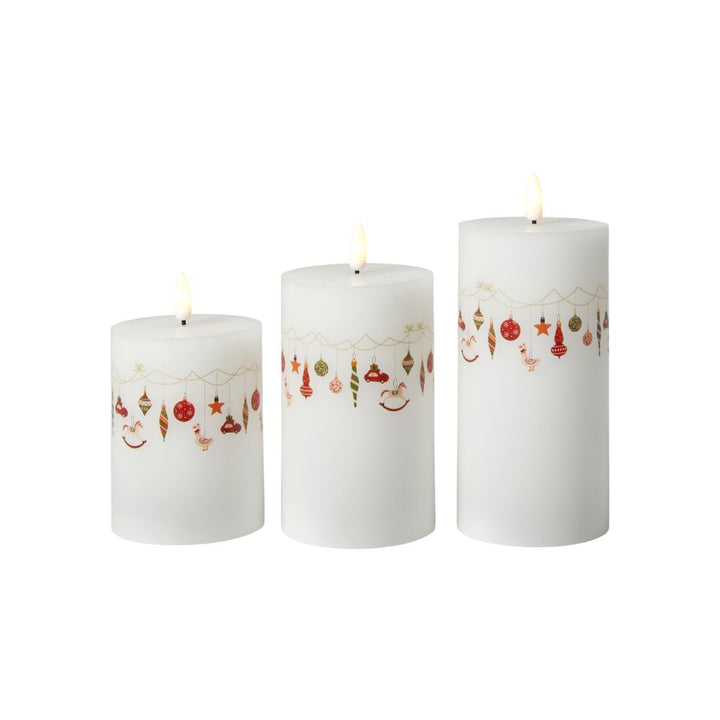 LED bloklys 3 stk - juleguirlande