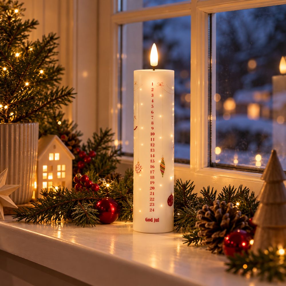 Kalenderkerze mit Twinkle