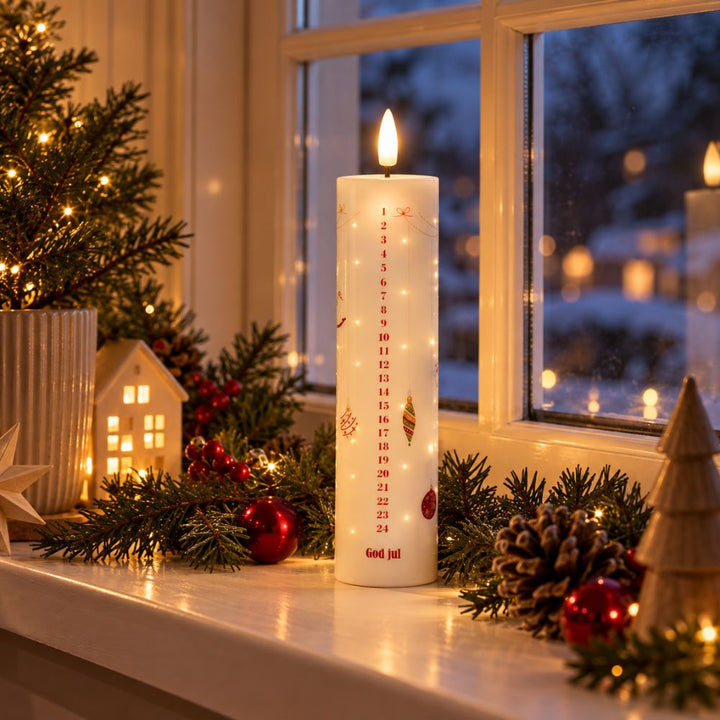 Kalenderkerze mit Twinkle
