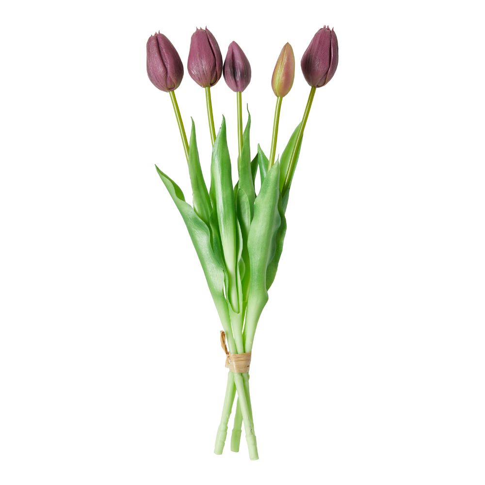Tulipan buket 5 stk. 39 cm lilla