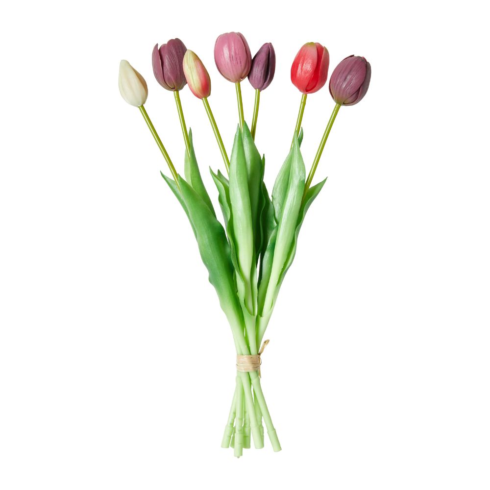 Tulipan buket 7 stk. 39 cm multi rosa/lilla