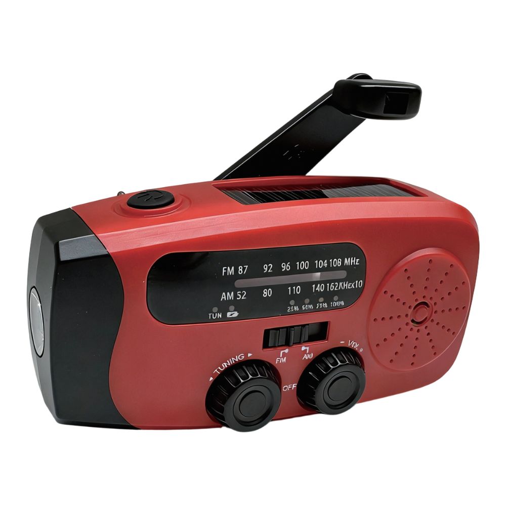 FM-noodradio met zaklamp – 2000 mAh 3,6V batterij