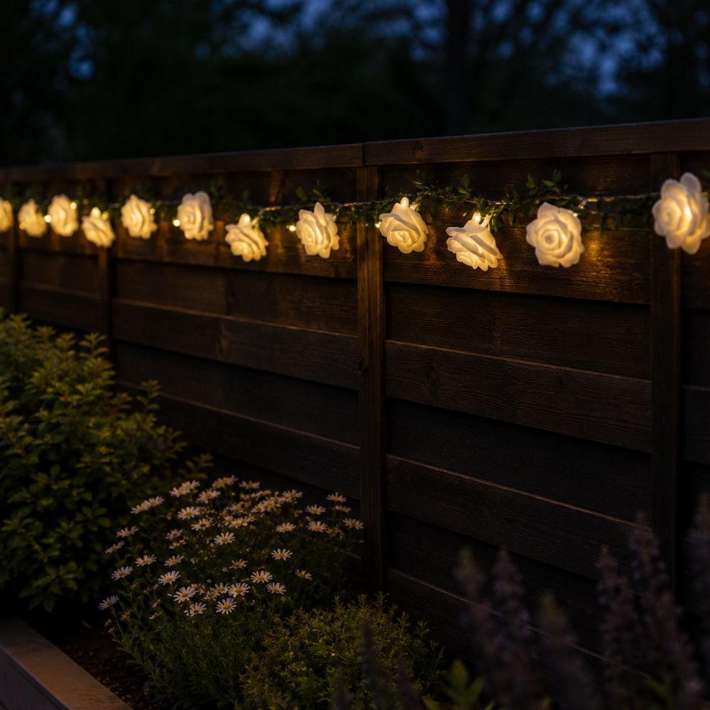Konzept - Solarlichterkette mit Rosen 20 Stk.