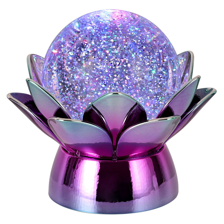 Seerosen-Glitzerlampe 17x17x14 cm inkl. USB-Kabel