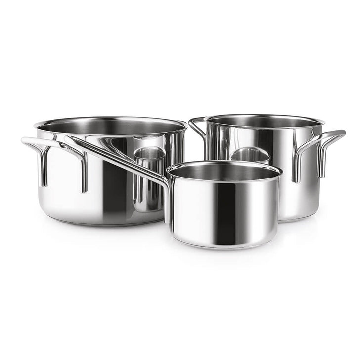 Eva Trio - Topfset 3-teilig Edelstahl (Kochtopf 1,1 l, Topf 2,2 l, Topf 3,6 l)