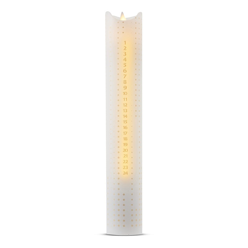 Sirius - Sara Kalenderkerze - mit goldenen Punkten 30 cm
